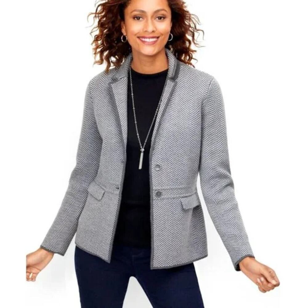 Talbots Merino Wool Knit Sweater‎ Blazer Women's Plus Petite 1XP